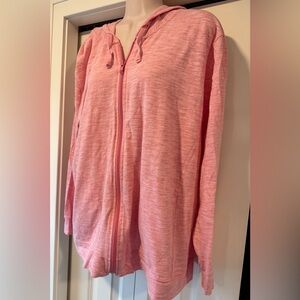 JMS Just My Size Hanes pink lightweight zip front hoodie 2X